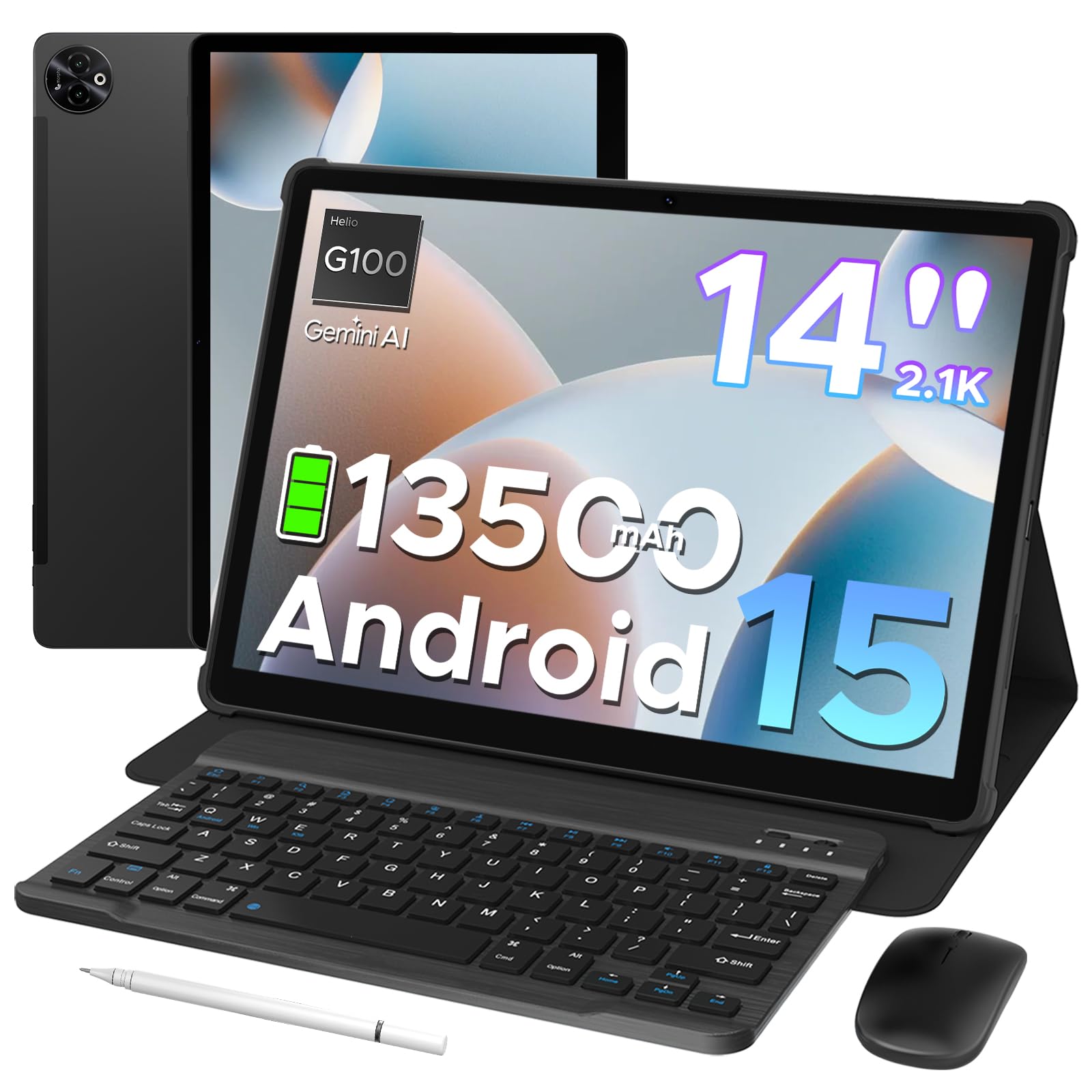 DOOGEE Tab E3 Max 14 Inch Tablet Android 15 Gaming Tablet with